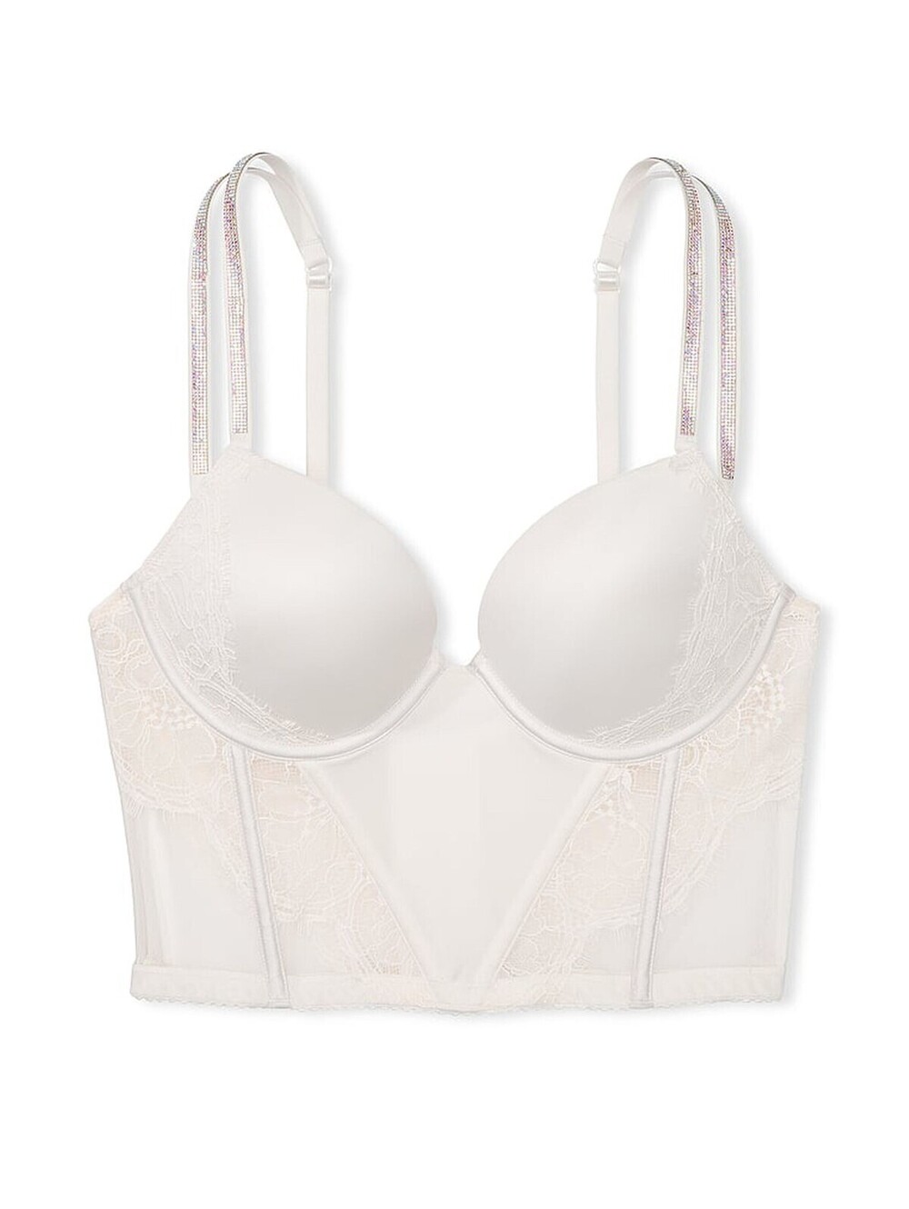 NWT Victoria's Secret Very Sexy Double Shine Strap Push-Up Bra Corset 36 DD 36DD